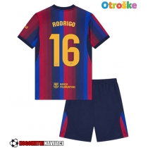 Otroške Nogometnih dresov Barcelona Rodri Hernandez #16 Domači 2026-27 Kratki rokavi (+ hlače)